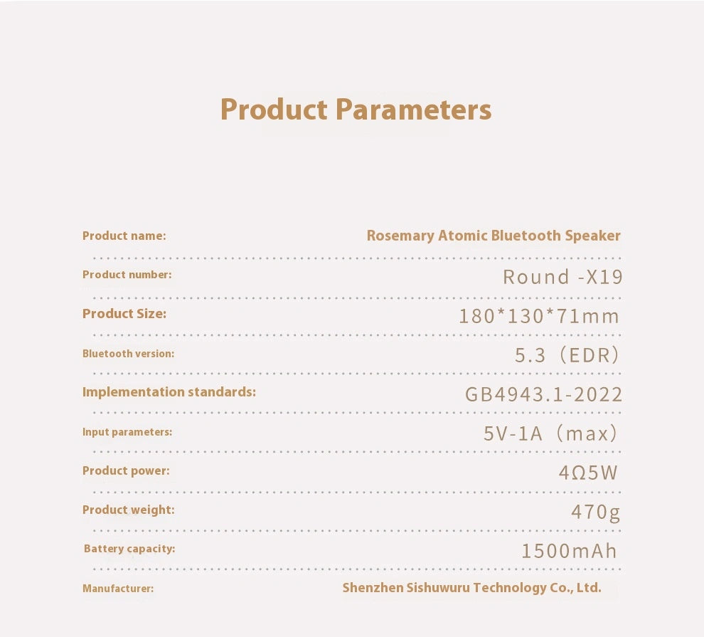 Desktop Fragrance Vinyl Bluetooth Speaker with Lighting and Call Function | Trendy World Goods