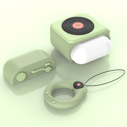 Cartoon Retro Gramophone Bluetooth Headset Silicone Case | Trendy World Goods