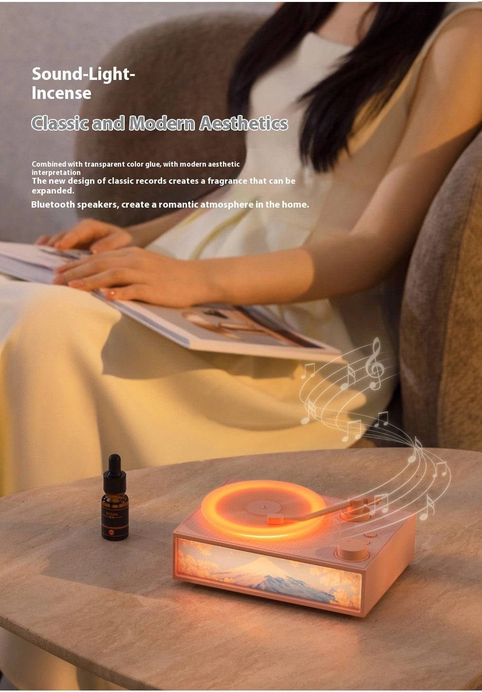 Desktop Fragrance Vinyl Bluetooth Speaker with Lighting and Call Function | Trendy World Goods