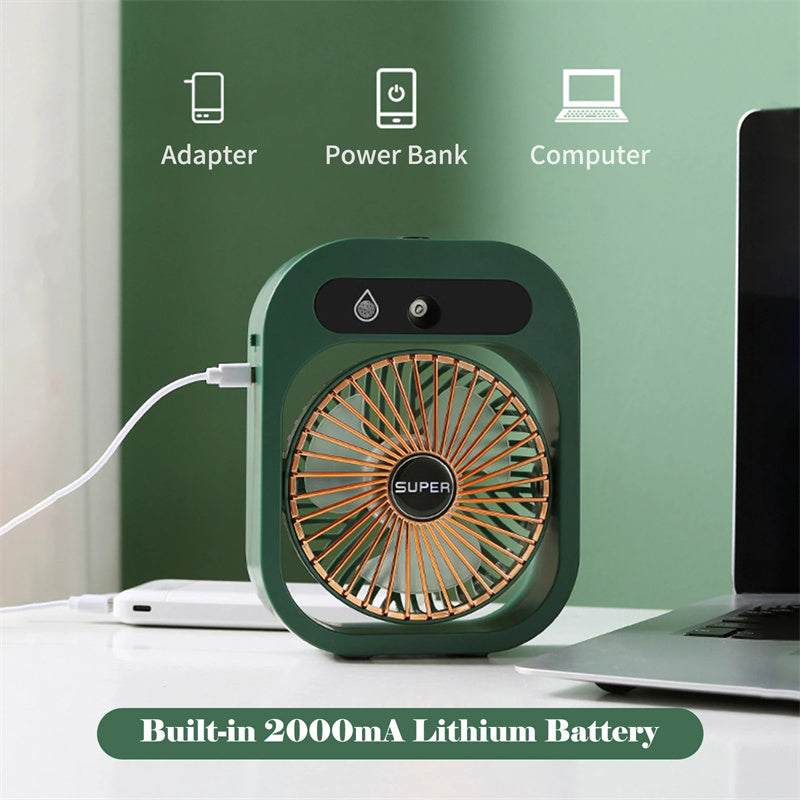 Portable USB Rechargeable Misting Fan & Air Cooler