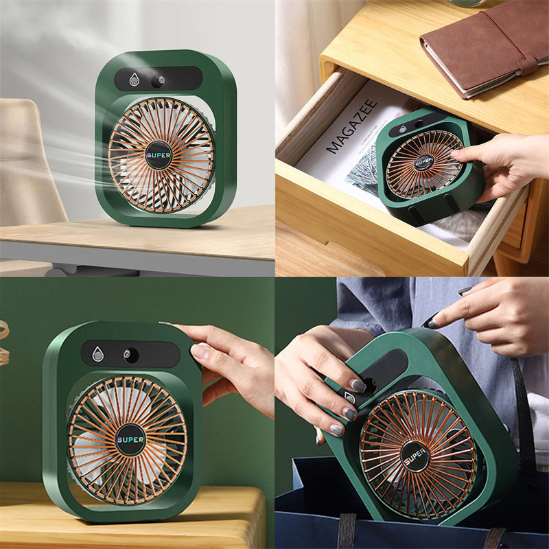 Portable USB Rechargeable Misting Fan & Air Cooler