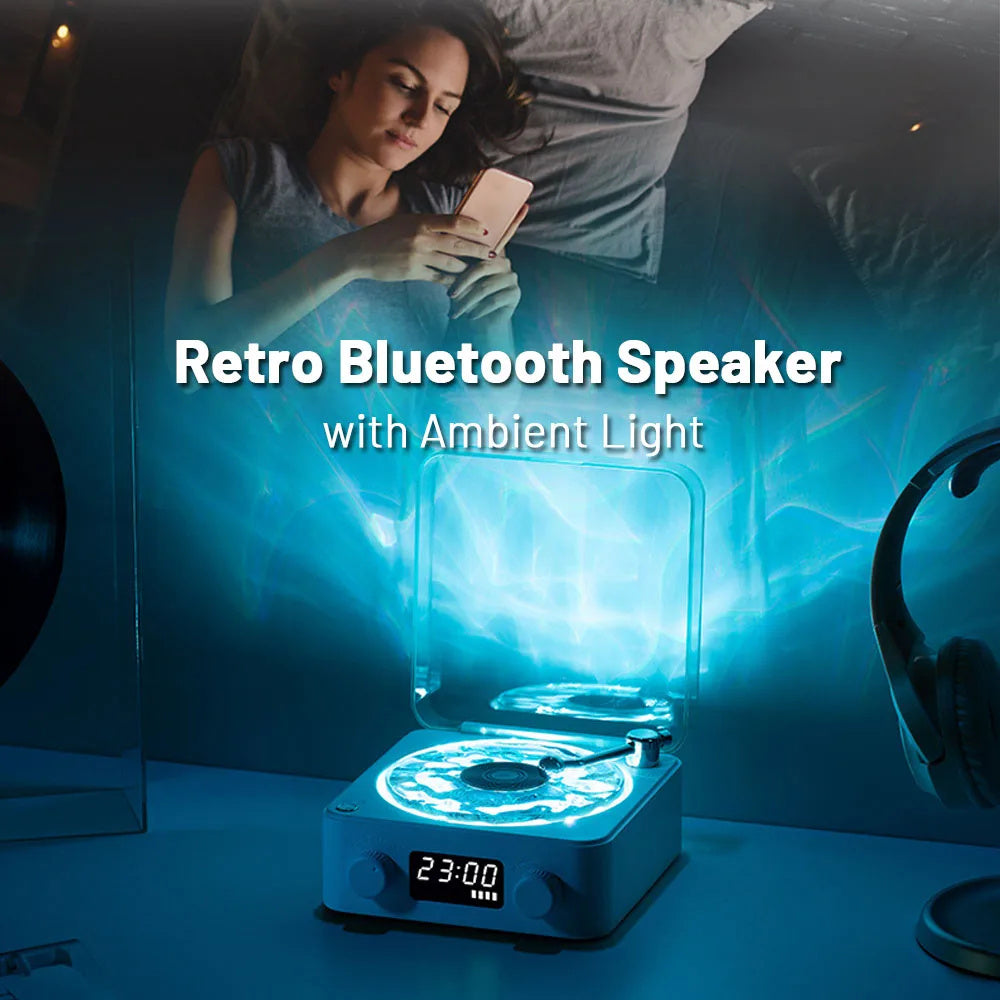 Retro Turntable Speaker with Wireless Bluetooth 5.0 | Trendy World Goods