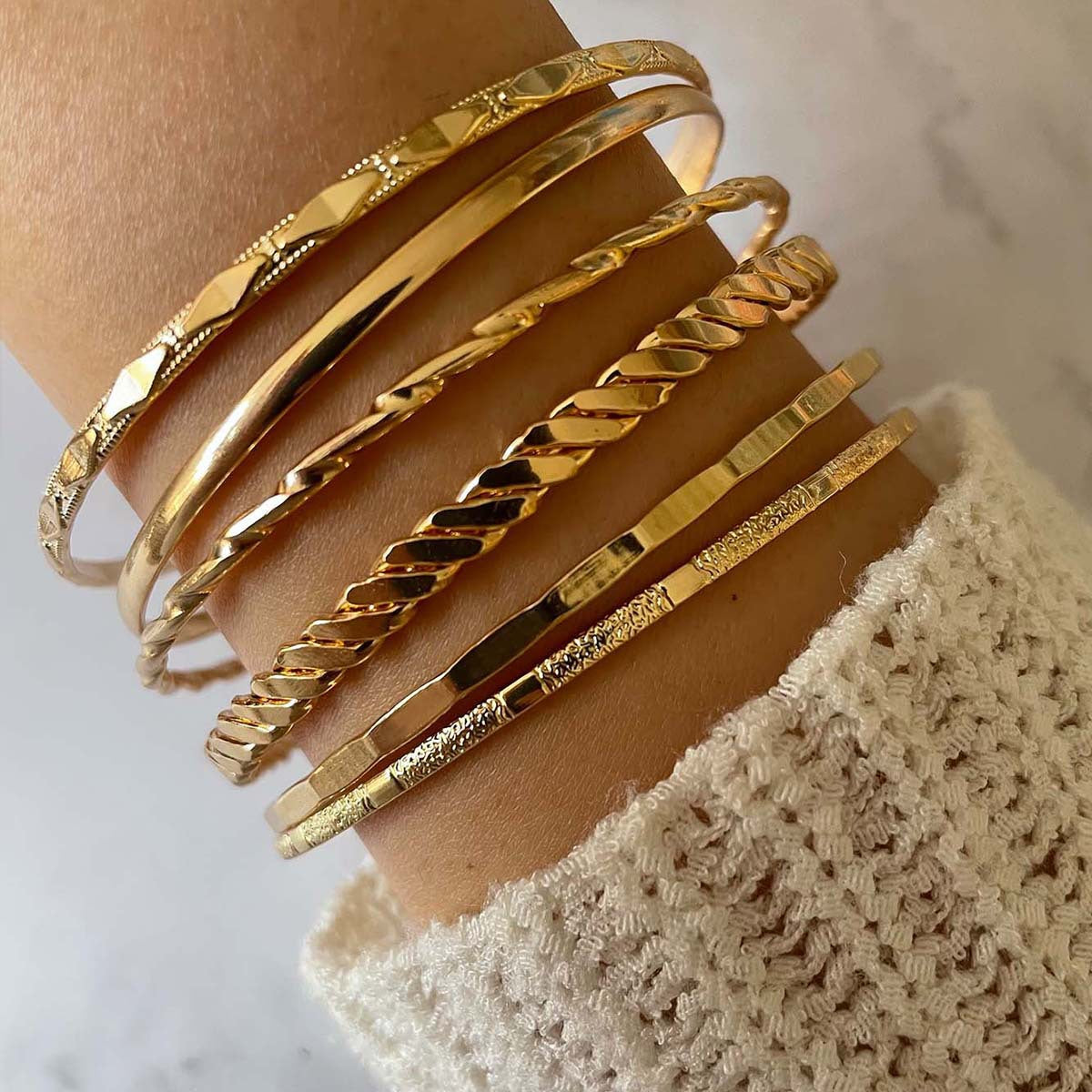 Bohemian Metal Chain Bracelet Set for Women | Trendy World Goods