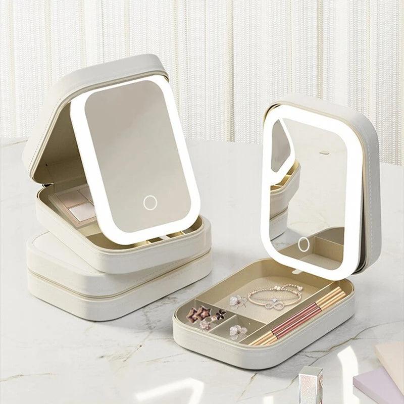 LED Makeup Box with Mirror - Trendy World Goods