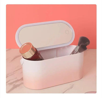 Travel LED Light Cosmetic Mirror Storage Box - Trendy World Goods